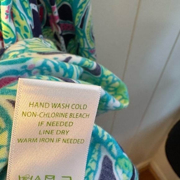 Lily Pulitzer Green and Pink Sarasota Women’s Blouse Size Large - Picture 6 of 10